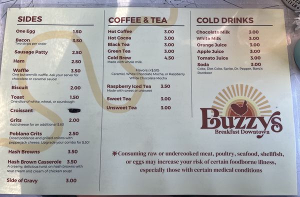 Menu photo 2 Buzzy's Breakfast Downtown Ocean Springs, MS Menu photo 2 Buzzy's Breakfast Downtown Ocean Springs, MS