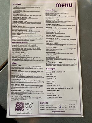 Menu photo 2 Purple Onion Cafe Los Gatos, CA