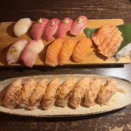 Seated Salmon & Tuna Seated Salmon & Tuna