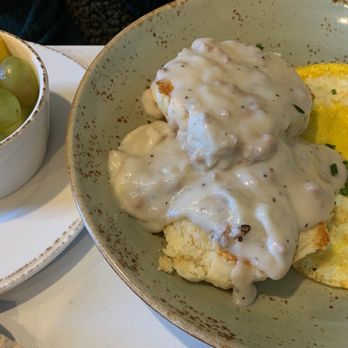 First Watch - BISCUITS & TURKEY SAUSAGE GRAVY WITH EGGS - Breakfast & Brunch Near Me - Broken Arrow, Oklahoma