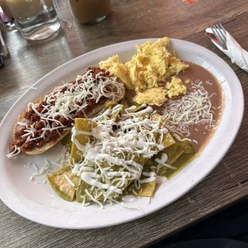 Cafe De Olla - Antojo combination plate. The chorizo was too salty! - American Near Me - Burbank, California