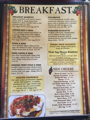 Menu photo 8 Los Amigos Restaurant Santa Fe, NM
