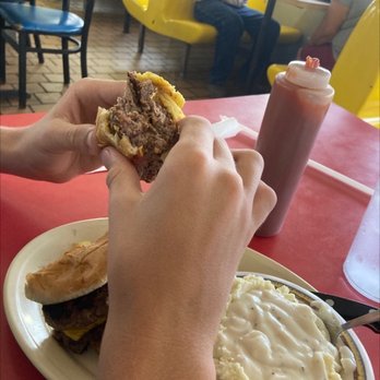 Hornback's Shawnee Restaurant - Double home style....1 lb of meat! - Breakfast & Brunch Near Me - Muskogee, Oklahoma Hornback's Shawnee Restaurant - Double home style....1 lb of meat! - Breakfast & Brunch Near Me - Muskogee, Oklahoma