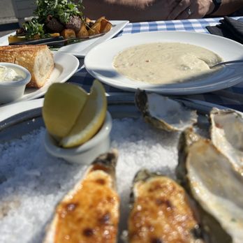 Scoma's Restaurant - Steak, great bread w/ butter, bowl of clam gravy - Seafood Near Me - San Francisco, California Scoma's Restaurant - Steak, great bread w/ butter, bowl of clam gravy - Seafood Near Me - San Francisco, California