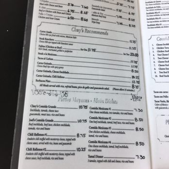 Chuy's - Menu - Mexican Near Me - Richland Hills, Texas