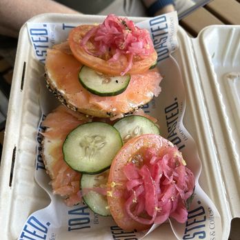 TOASTED. Bagels & Coffee - Lox sandwich on everything bagel. - Bagels Near Me - Seattle, Washington TOASTED. Bagels & Coffee - Lox sandwich on everything bagel. - Bagels Near Me - Seattle, Washington