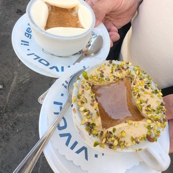 Vivoli - Pistachio affogato and original affogato. - Ice Cream & Frozen Yogurt Near Me - Florence, FI