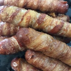 Pink Castle - All Beef Bacon wrapped hot dogs