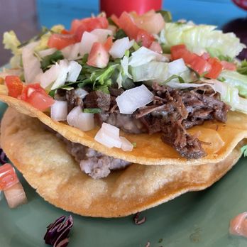Los Jefes Taqueria - Tostada with Cabeza - Tacos Near Me - Milpitas, California
