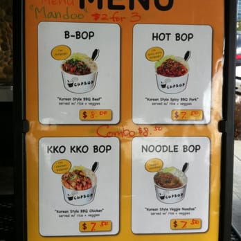 Cupbop - Menu of the day - Food Trucks Near Me - Provo, Utah Cupbop - Menu of the day - Food Trucks Near Me - Provo, Utah