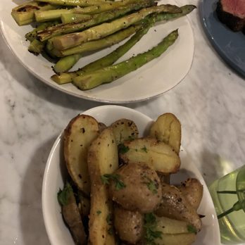 The Lonely Pine Steakhouse - Fingerling potatoes and asparagus to share - American Near Me - Cincinnati, Ohio