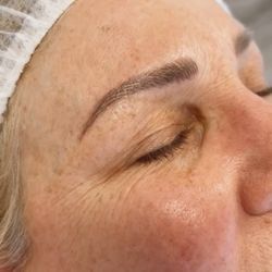 Soroor Beauty - My beautiful client didn't have any hair on her eyebrows but now she has beautiful eyebrows after MICROBLADING