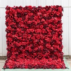 Mirror Booth AZ - Red flower wall rental