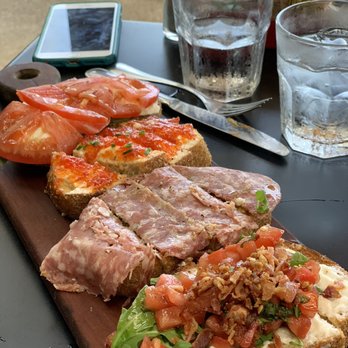 Postino East - Bruschetta board. Salami and pesto (third from top) was the MVP - Wine Bars Near Me - Gilbert, Arizona Postino East - Bruschetta board. Salami and pesto (third from top) was the MVP - Wine Bars Near Me - Gilbert, Arizona