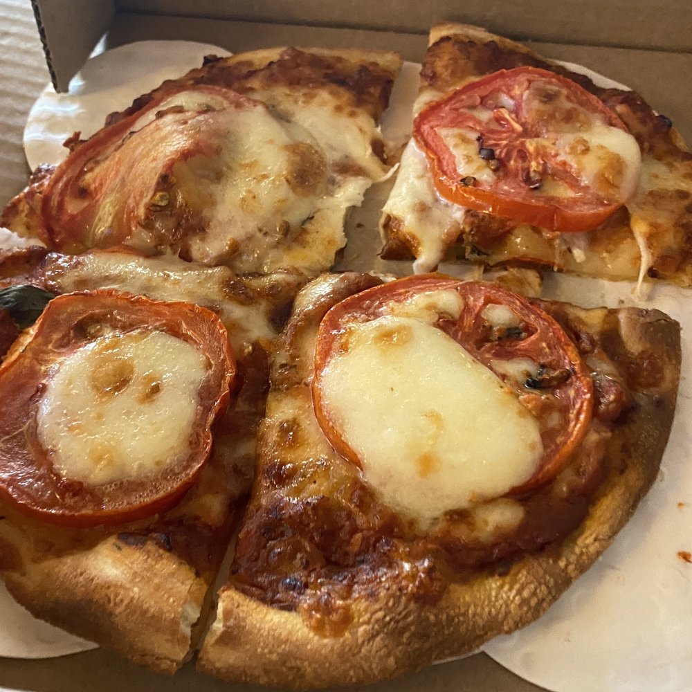 Fresh Brothers - Burbank - Margherita pizza lacking basil - Pizza Near Me - Burbank, California Fresh Brothers - Burbank - Margherita pizza lacking basil - Pizza Near Me - Burbank, California