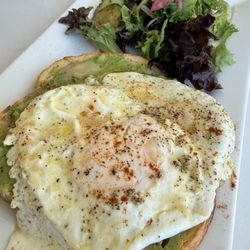 Brick Canvas Cafe - Avocado toast. Egg over medium