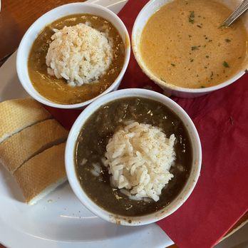 The Lost Cajun - trio- crawfish etouffee, seafood gumbo, lobster bisque - Cajun/Creole Near Me - Greenville, South Carolina The Lost Cajun - trio- crawfish etouffee, seafood gumbo, lobster bisque - Cajun/Creole Near Me - Greenville, South Carolina