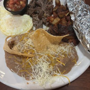 Yosemite Falls Cafe - Carne Asada & Eggs 1/2 - American Near Me - Clovis, California Yosemite Falls Cafe - Carne Asada & Eggs 1/2 - American Near Me - Clovis, California