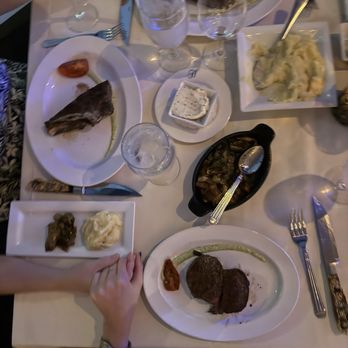 Halls Chophouse - Filet, Kansas City Strop, classic mashed potatoes, Brussels. - Steakhouses Near Me - Nashville, Tennessee Halls Chophouse - Filet, Kansas City Strop, classic mashed potatoes, Brussels. - Steakhouses Near Me - Nashville, Tennessee