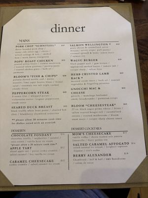 Menu photo 2 Bloom Kitchen And Bar York, PA