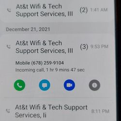 Barrister Global Services Network - Calls to from barrister Hemmersbach and warehouse and at&t my Verizon phone late night to att actual install time calls dropped recalled