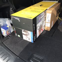 Everything I needed in one stop! Fridge filter, Dyson, and a notebook! . I love this Best Buy.