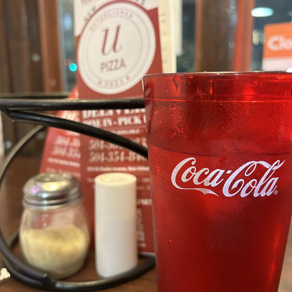 U Pizza - A nice very large cup of ice water which was free and much appreciated. - Pizza Near Me - New Orleans, Louisiana U Pizza - A nice very large cup of ice water which was free and much appreciated. - Pizza Near Me - New Orleans, Louisiana