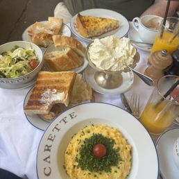 delicious meal. highly recommend the hot chocolate with cream, eggs, and quiche delicious meal. highly recommend the hot chocolate with cream, eggs, and quiche