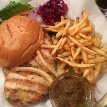Mo's Grill - Chicken sandwich, curry on the side... - Burgers Near Me - San Francisco, California