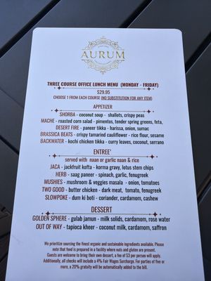 Menu photo 1 Aurum Los Altos, CA Menu photo 1 Aurum Los Altos, CA
