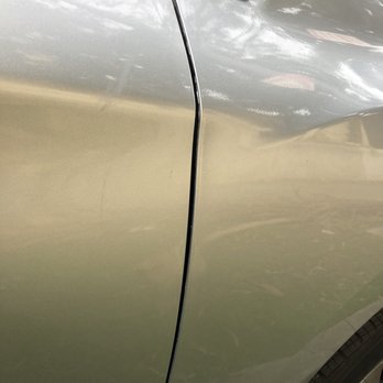 Caliber Collision - Poor painting of front panel (nit picky as it's in the crease, but still visible) - Body Shops Near Me - Long Beach, California