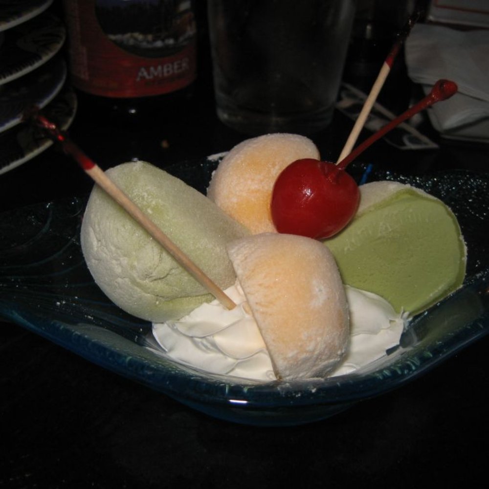 Kuru Kuru Sushi - Green tea and mango mochi - Sushi Bars Near Me - Bellingham, Washington Kuru Kuru Sushi - Green tea and mango mochi - Sushi Bars Near Me - Bellingham, Washington