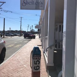 Shelton's - Sidewalk in the Summer across from the Beach.