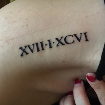 Eye of Jade - Roman numerals done by Jeremy. - Tattoo Near Me - Chico, California Eye of Jade - Roman numerals done by Jeremy. - Tattoo Near Me - Chico, California