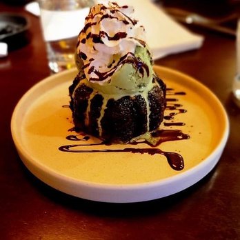 Arario - Chocolate lava cake with matcha ice cream - Korean Near Me - Reno, Nevada