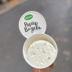 PopUp Bagels - Scallion Cream Cheese (part of 3-Pack Bagels + 1 Schmear (~$13))