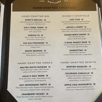 Spirit Hound Distillers - Cocktail Menu - Distilleries Near Me - Denver, Colorado Spirit Hound Distillers - Cocktail Menu - Distilleries Near Me - Denver, Colorado