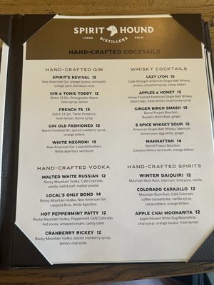 Menu photo 4 Spirit Hound Distillers Denver, CO Menu photo 4 Spirit Hound Distillers Denver, CO