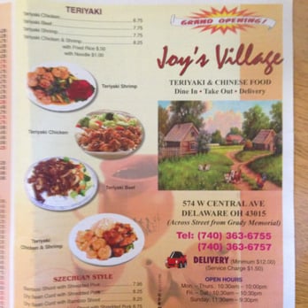 Joy's Village - Menu page 4 - Chinese Near Me - Delaware, Ohio Joy's Village - Menu page 4 - Chinese Near Me - Delaware, Ohio