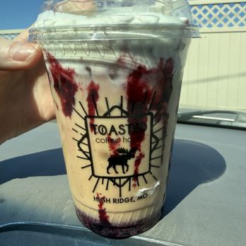 Toasted Coffee House - Berry Cobbler Iced Latte - Coffee & Tea Near Me - High Ridge, Missouri Toasted Coffee House - Berry Cobbler Iced Latte - Coffee & Tea Near Me - High Ridge, Missouri