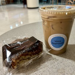 Miss Lulu's Cafe - Cinnamon Coffee Cake and Latte