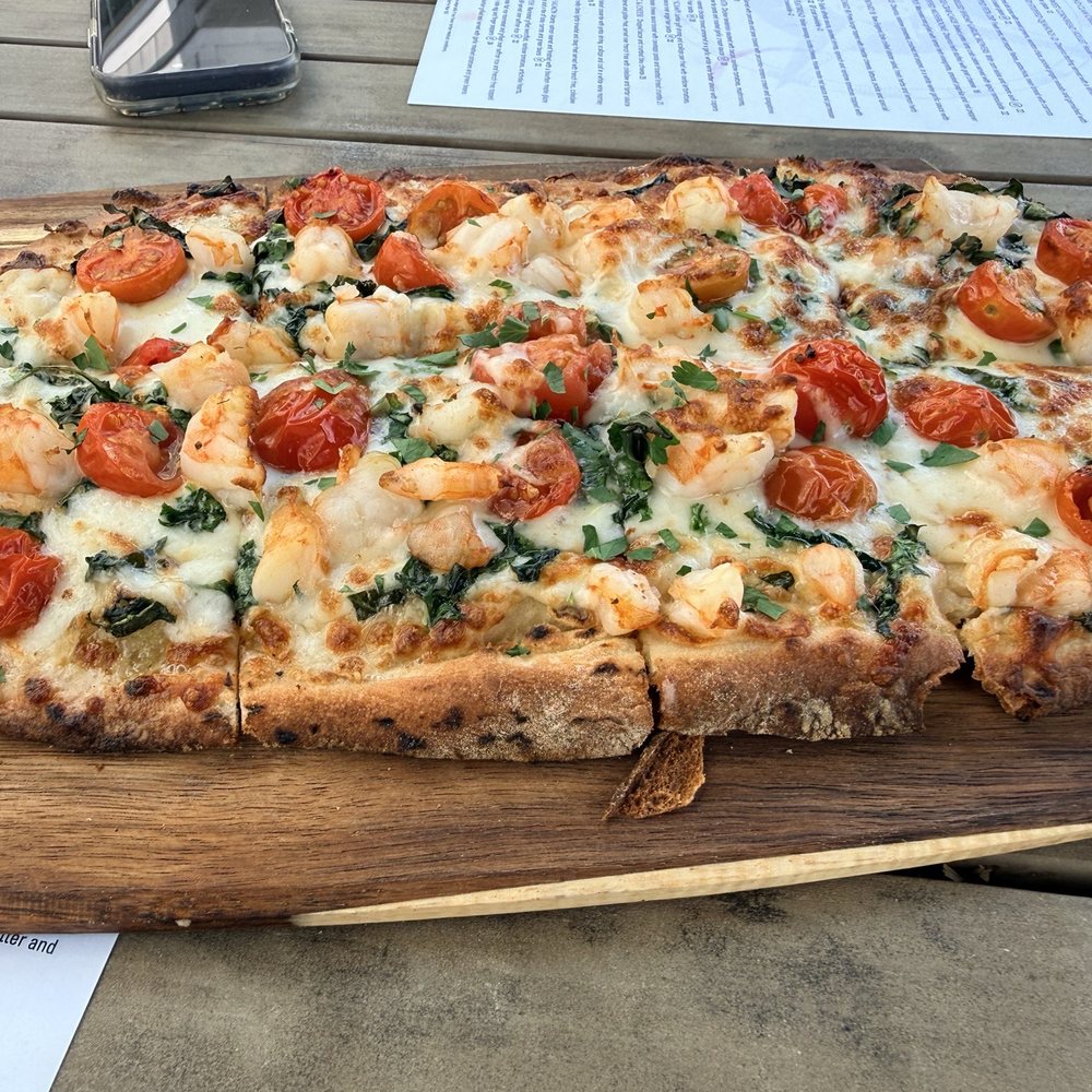 Shrimp flatbread Shrimp flatbread