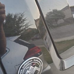 Hard to see in the glare, but very streaky (all over the vehicle)