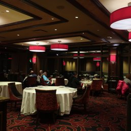 A dining room view, with the windows facing Lake Michigan.
