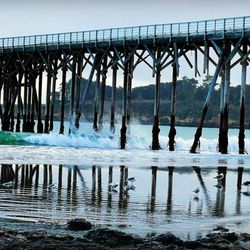 W R Hearst Memorial State Beach - Nice views of San Simeon pier on the beach!