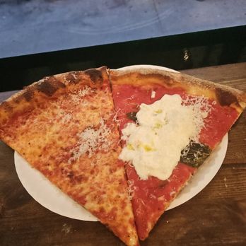 Cello’s Pizzeria - Plain (left, a bit salty)
Burrata (right, much better) - Pizza Near Me - New York, New York Cello’s Pizzeria - Plain (left, a bit salty)
Burrata (right, much better) - Pizza Near Me - New York, New York