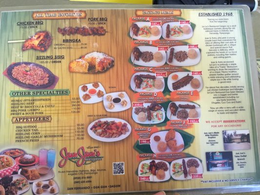Menu photo 2 Jun Jun's Restaurant Angeles City, PAM