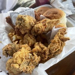 Fried Oysters, Sanddabs, Catfish. Yum