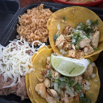 Nanys Tacos - Chicken Tacos with rice and beans! - Mexican Near Me - Williams, Arizona