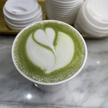 Coffee and Plants - Hot Matcha Latte with Oat Milk - Coffee & Tea Near Me - Pasadena, California
